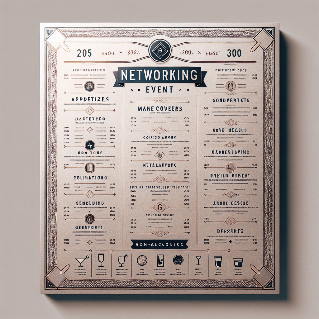 Cómo diseñar un menú para eventos de networking