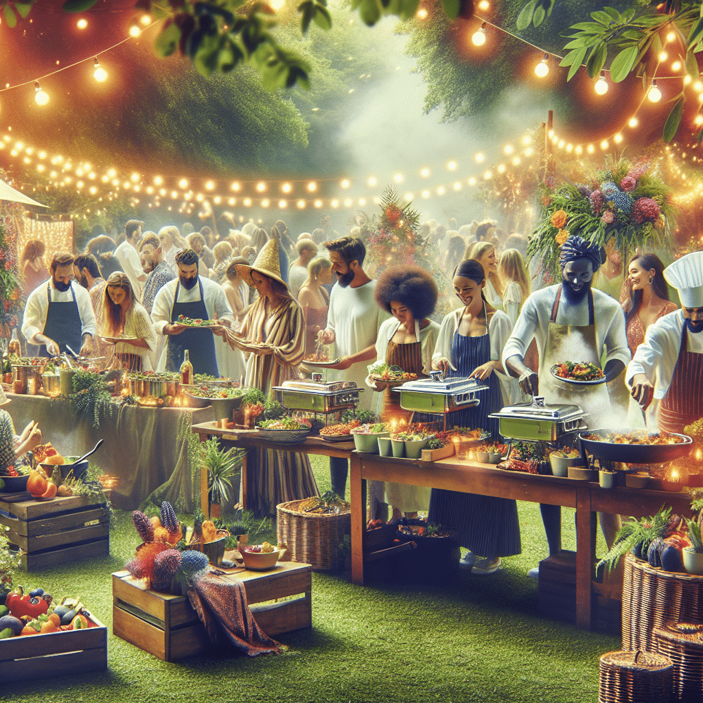 La magia del servicio de catering en eventos al aire libre